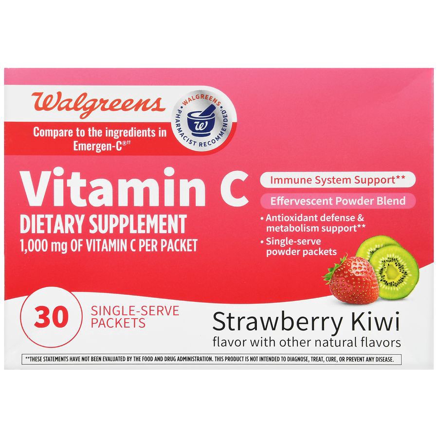 slide 2 of 5, Walgreens Vitamin C Effervescent Powder Blend, 30 ct