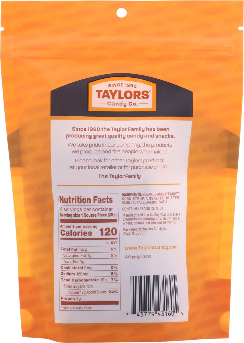 slide 4 of 12, Taylor's Handmade Peanut Brittle 6 oz, 6 oz