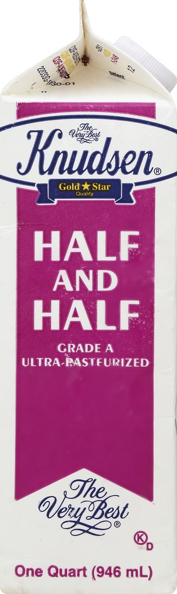 slide 2 of 5, Knudsen Half And Half, 1 Quart, 1 qt