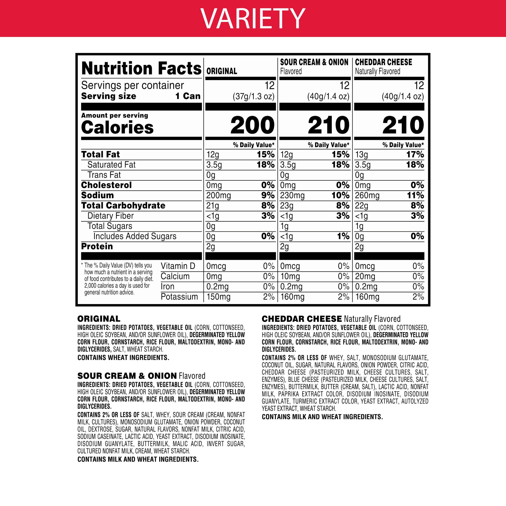 slide 2 of 5, Pringles Potato Crisps Chips, Lunch Snacks, On-the-Go Snacks, Grab N' Go, Variety Pack, 49.2oz Box, 36 Cans, 49 oz