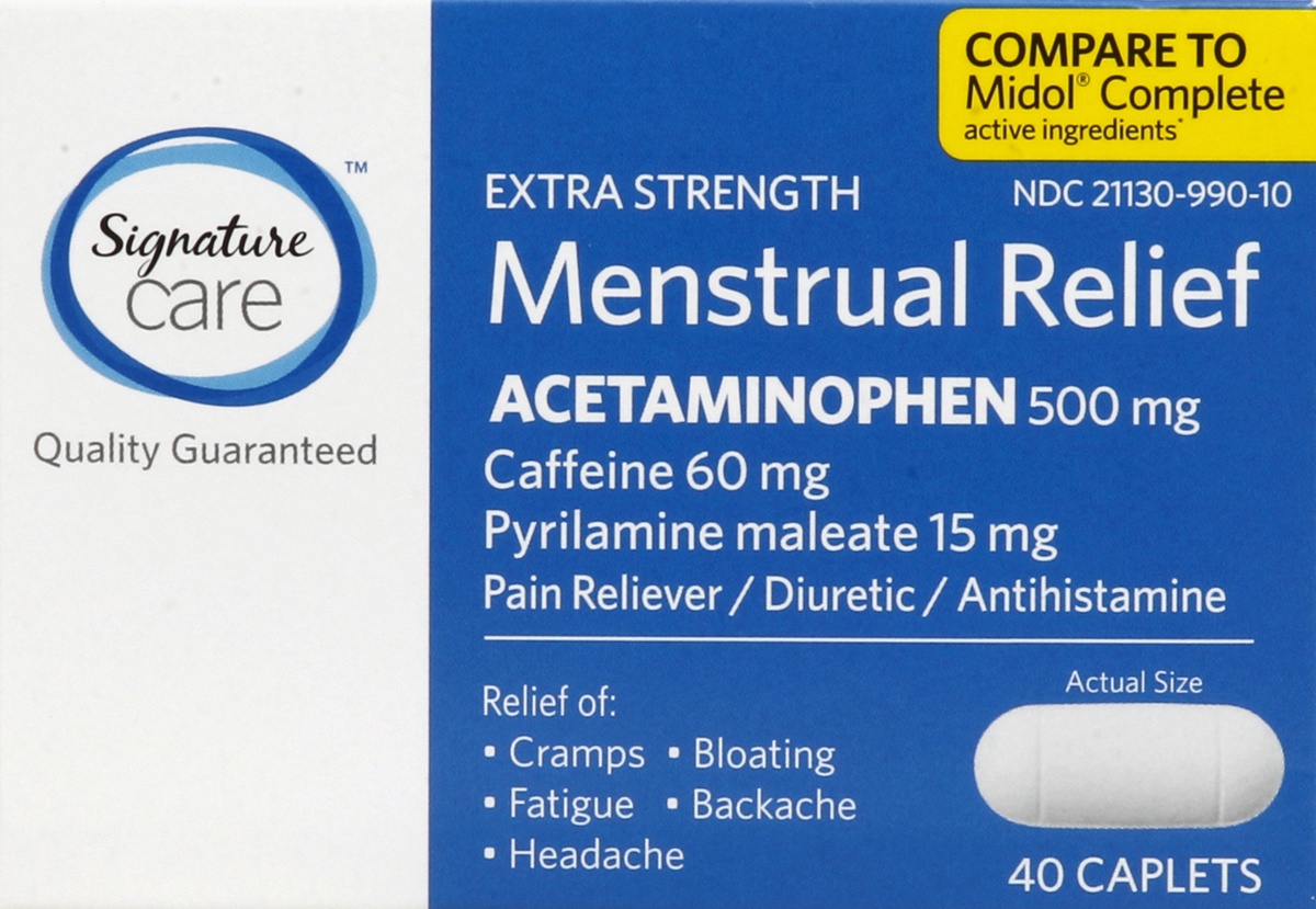 slide 2 of 4, Signature Care Menstrual Relief 40 ea, 40 ct