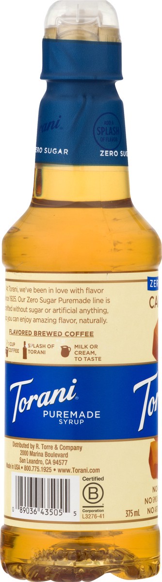 slide 5 of 9, Torani Puremade Zero Sugar Caramel Syrup- 375 ml, 375 ml