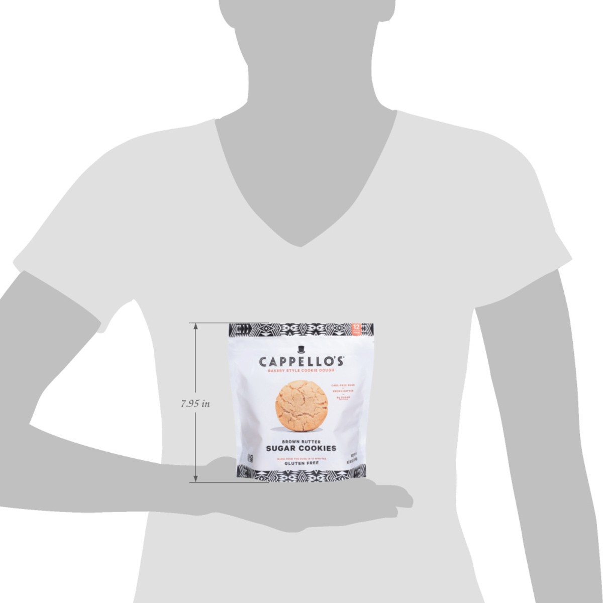 slide 10 of 15, Cappello's Bakery Style Brown Butter Sugar Cookies Cookie Dough 12 ea, 