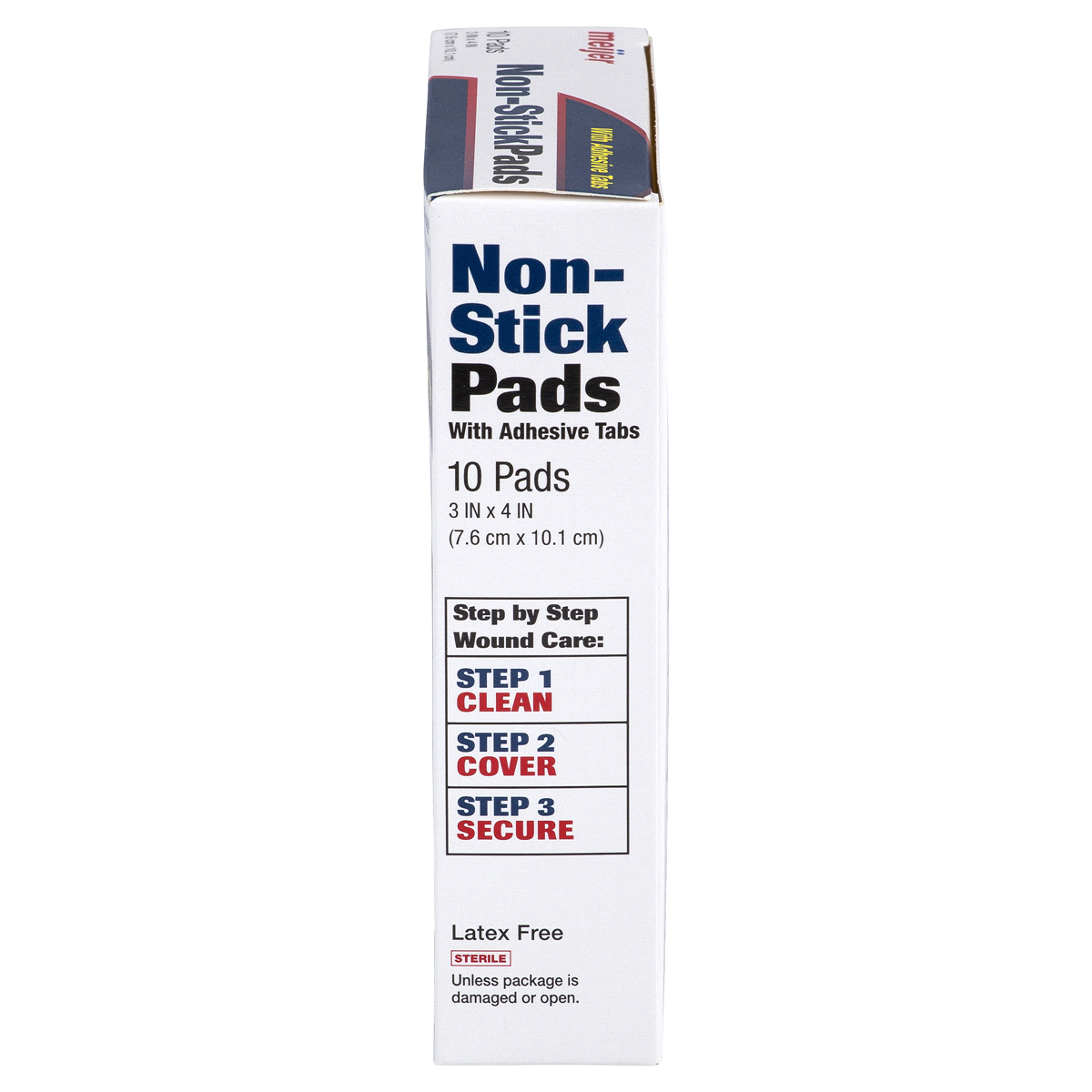 slide 2 of 4, Meijer Non-Stick Adhesive Pads with Tabs, 3"x4", 10 ct