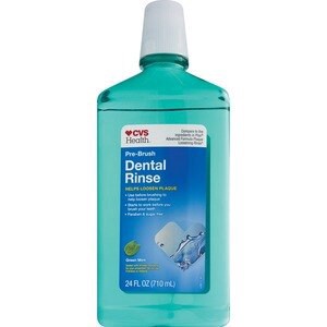 slide 1 of 1, CVS Health Pre-Brush Dental Rinse, Green Mint, 24 Oz, 1 ct
