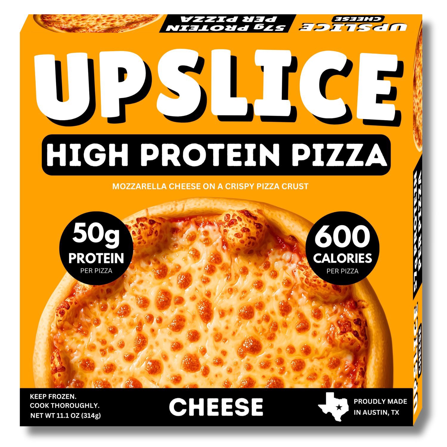 slide 1 of 1, Upslice High Protein Cheese Pizza, 11.1 oz
