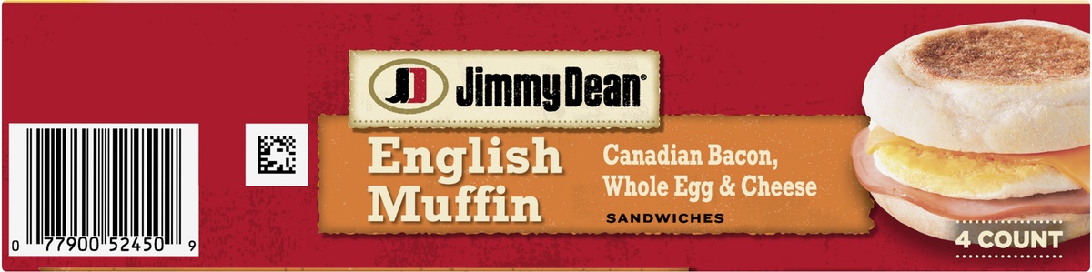 slide 5 of 10, Jimmy Dean English Muffin Sandwiches, 17.6 oz