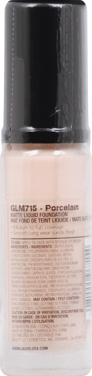 slide 2 of 10, L.A. Girl Pro. Matte Foundation: Porcelain, 1 ct