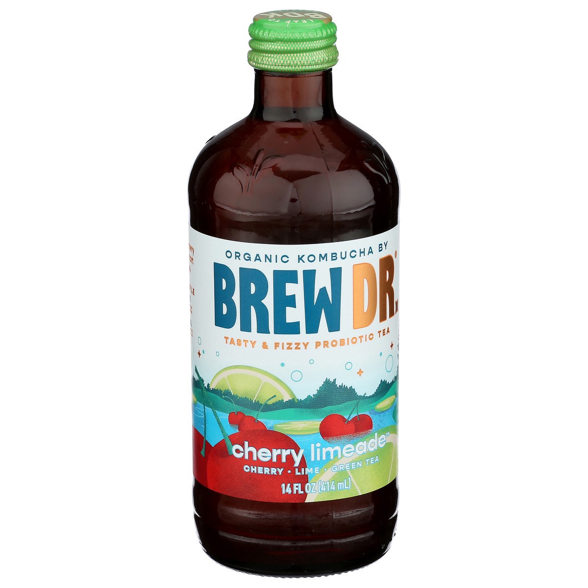 slide 13 of 14, Brew Dr. Brew Dr Kombucha Cherry Limeade 14oz, 14 fl oz