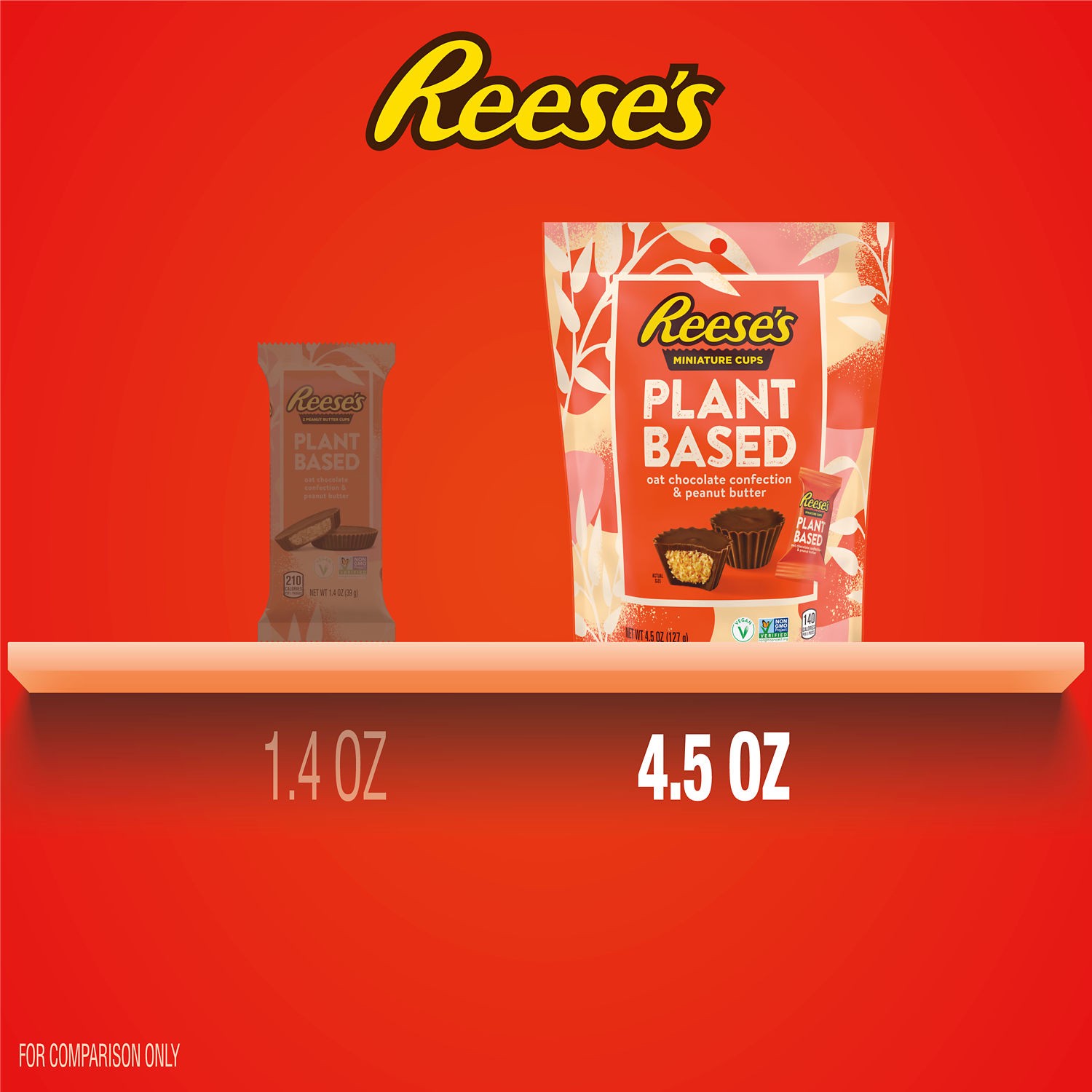 slide 5 of 6, Reese's Plant Based Miniature Cups 4.5 oz, 4.5 oz