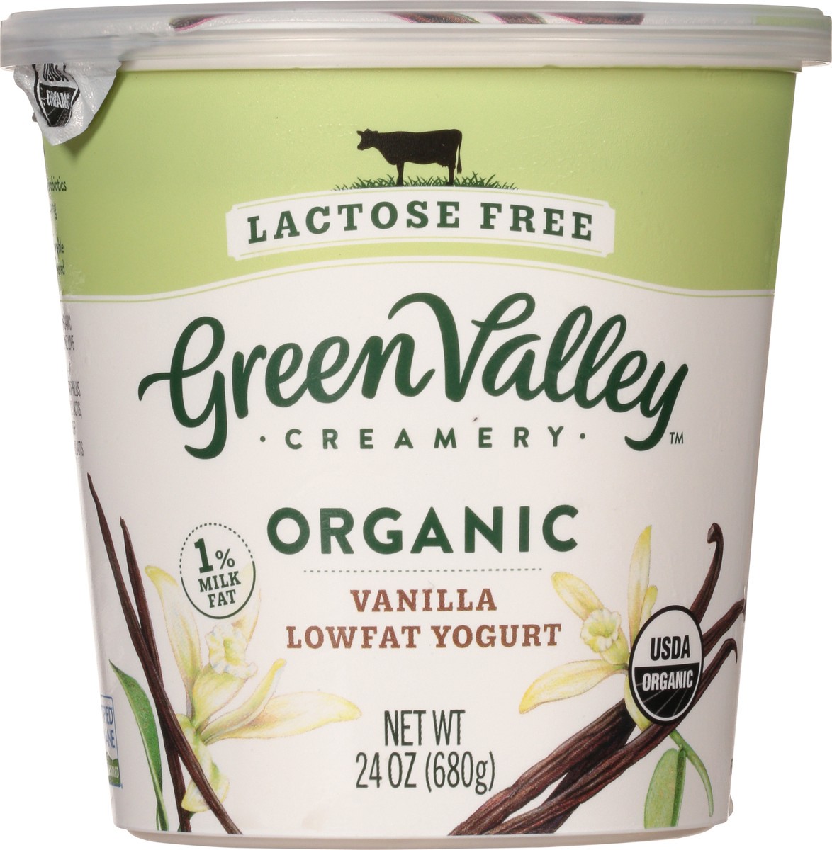 slide 1 of 10, Green Valley Creamery Lactose Free Lowfat Organic Yogurt 24 oz, 24 oz