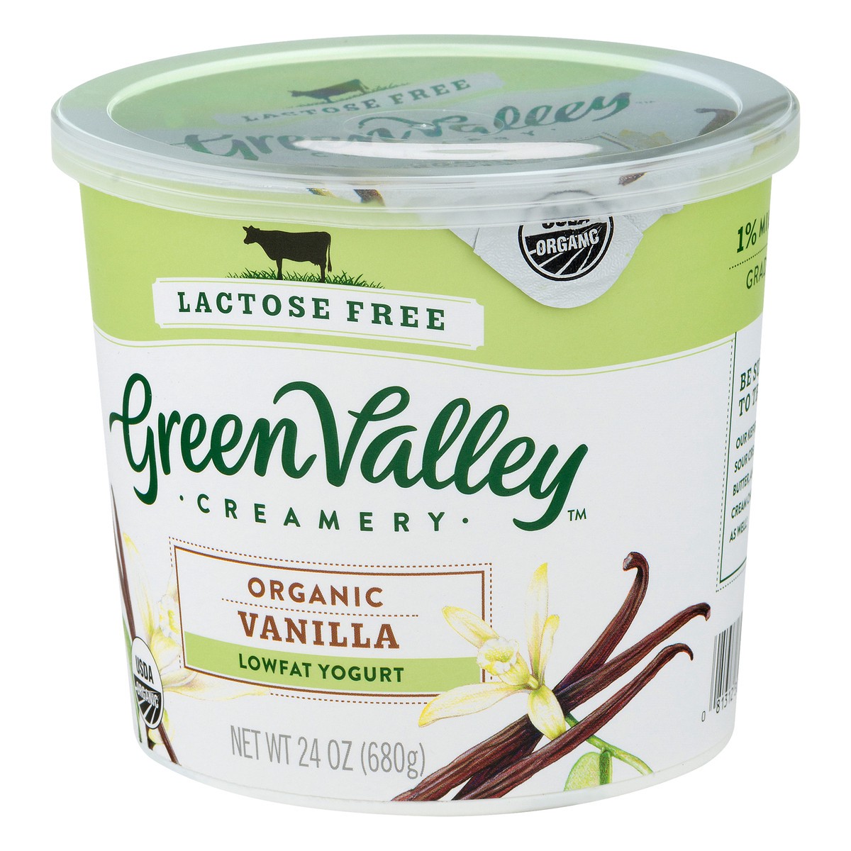 slide 3 of 10, Green Valley Creamery Lactose Free Lowfat Organic Yogurt 24 oz, 24 oz