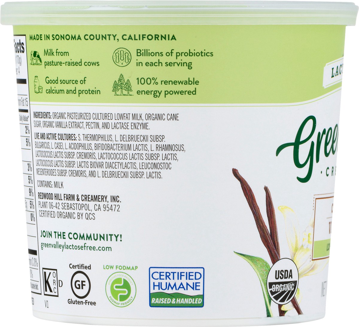 slide 6 of 10, Green Valley Creamery Lactose Free Lowfat Organic Yogurt 24 oz, 24 oz