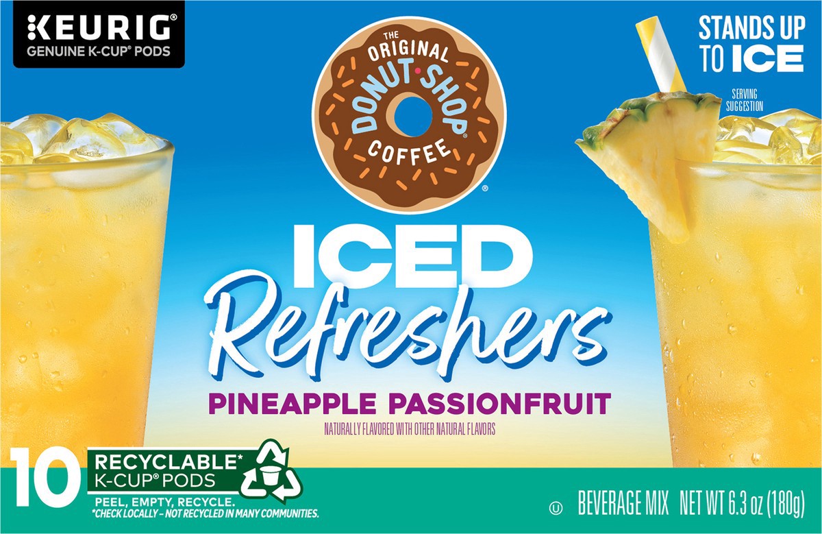 slide 10 of 10, The Original Donut Shop Iced Refreshers, Pineapple Passionfruit Flavor, Keurig Single Serve K-Cup Pods- 10 ct, 10 ct