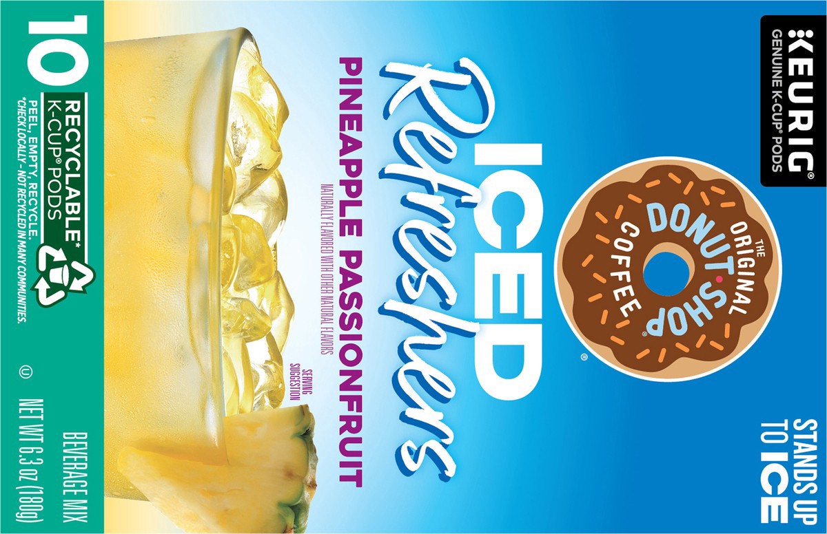 slide 4 of 10, The Original Donut Shop Iced Refreshers, Pineapple Passionfruit Flavor, Keurig Single Serve K-Cup Pods- 10 ct, 10 ct