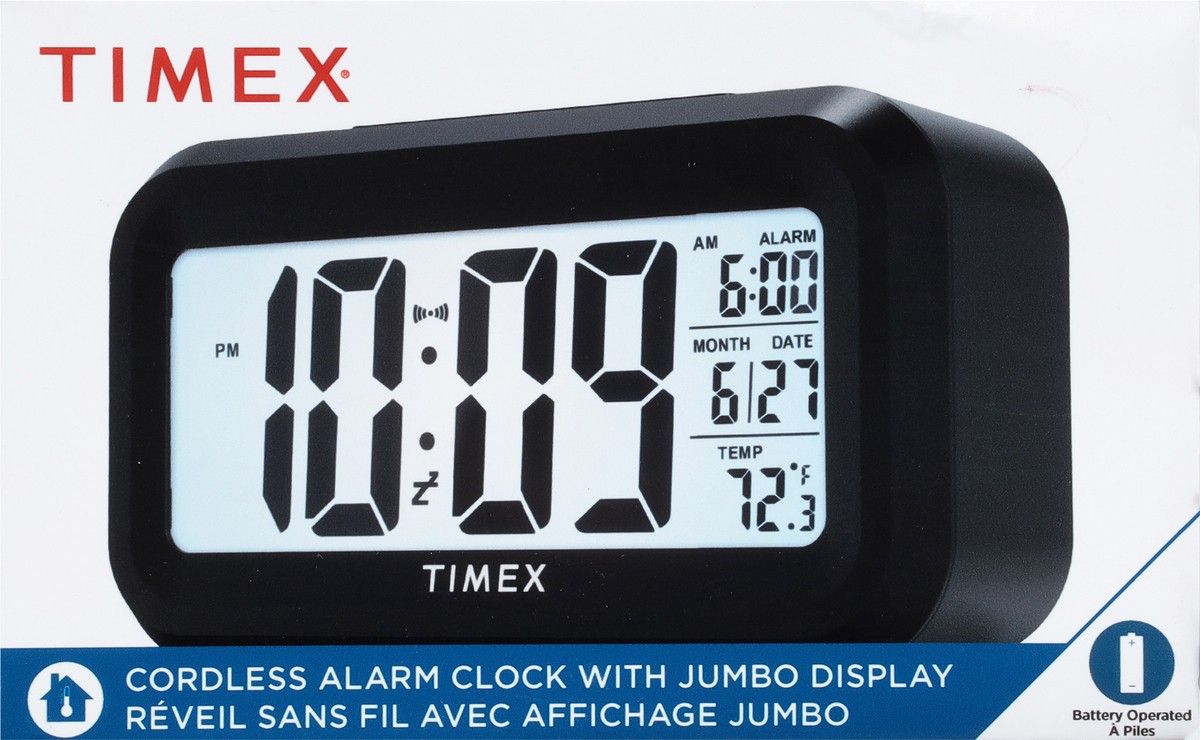 slide 6 of 9, Timex Portable Battery Operated Alarm Clock With Large Display, 1 ct