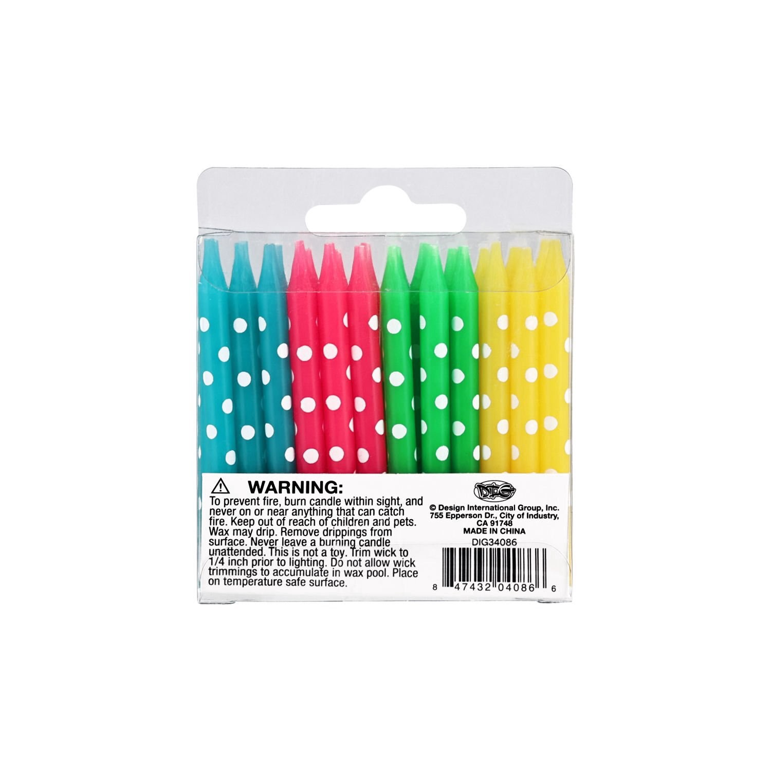 slide 2 of 2, NON BRAND Birthday Candles Dots, 24 ct