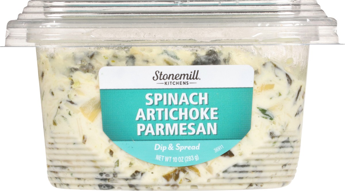 slide 8 of 11, Stonemill Kitchens Dip & Spread, Spinach Artichoke Parmesan, 10 oz