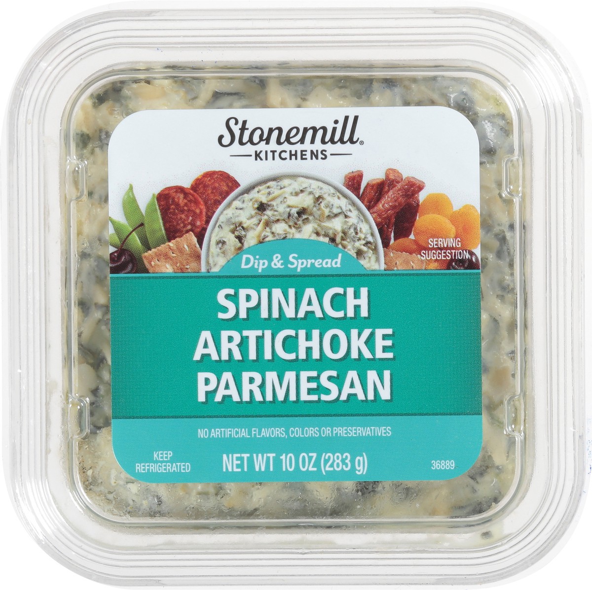 slide 6 of 11, Stonemill Kitchens Dip & Spread, Spinach Artichoke Parmesan, 10 oz