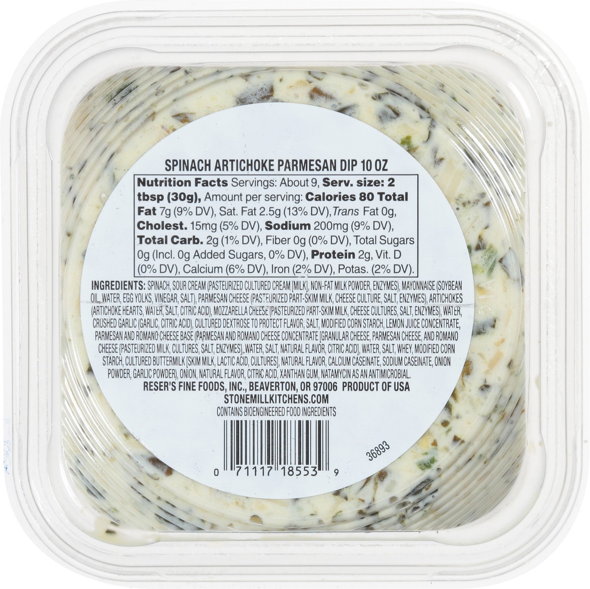 slide 3 of 11, Stonemill Kitchens Dip & Spread, Spinach Artichoke Parmesan, 10 oz
