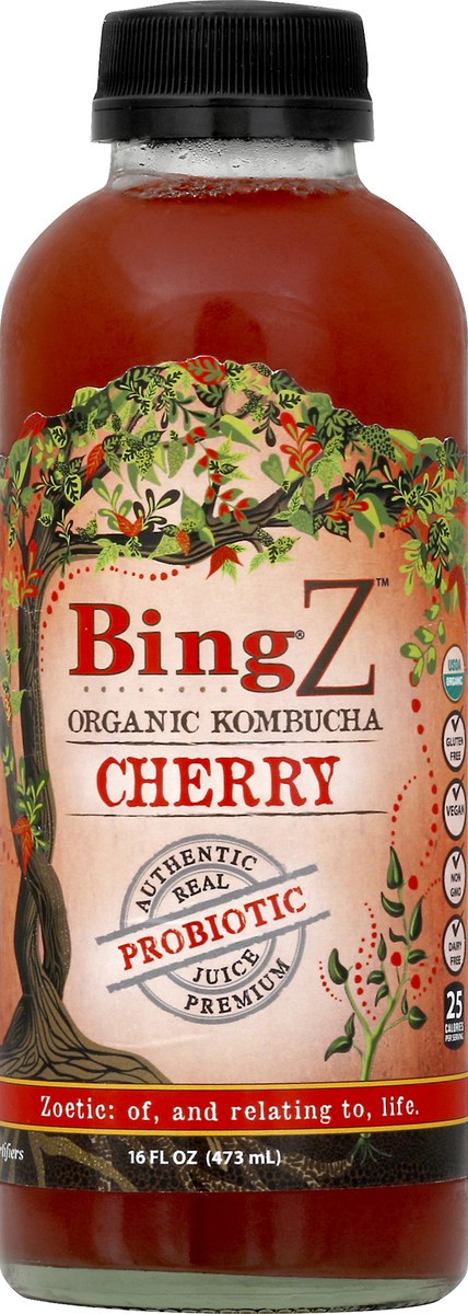 slide 1 of 8, Bing Organic Cherry Kombucha - 16 fl oz, 16 fl oz