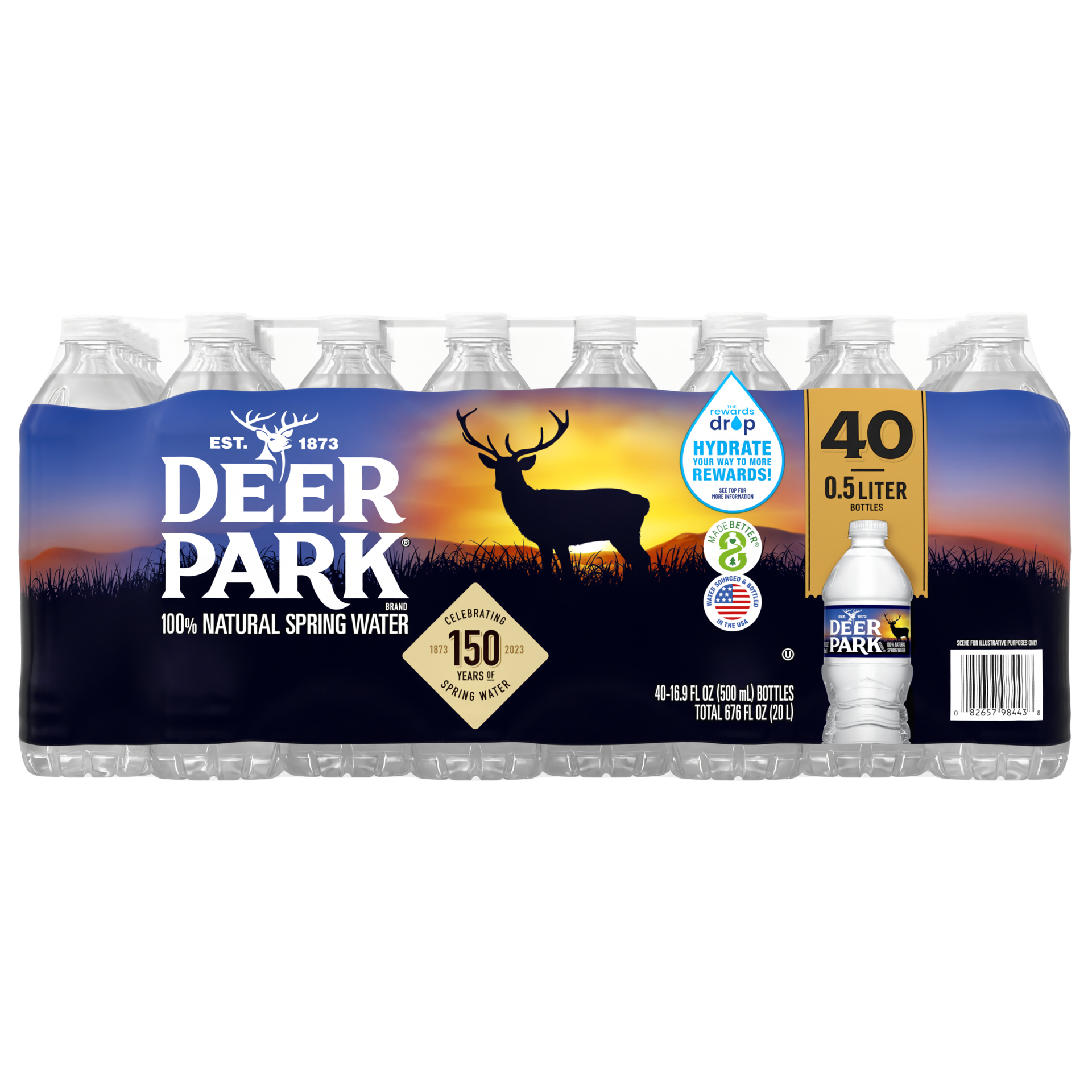 slide 2 of 5, Deer Park 100% Natural Spring Water, 40 ct; 16.9 fl oz