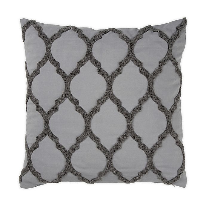 slide 1 of 2, Wamsutta Trellis Terry Loop Square Throw Pillow - Alloy, 1 ct