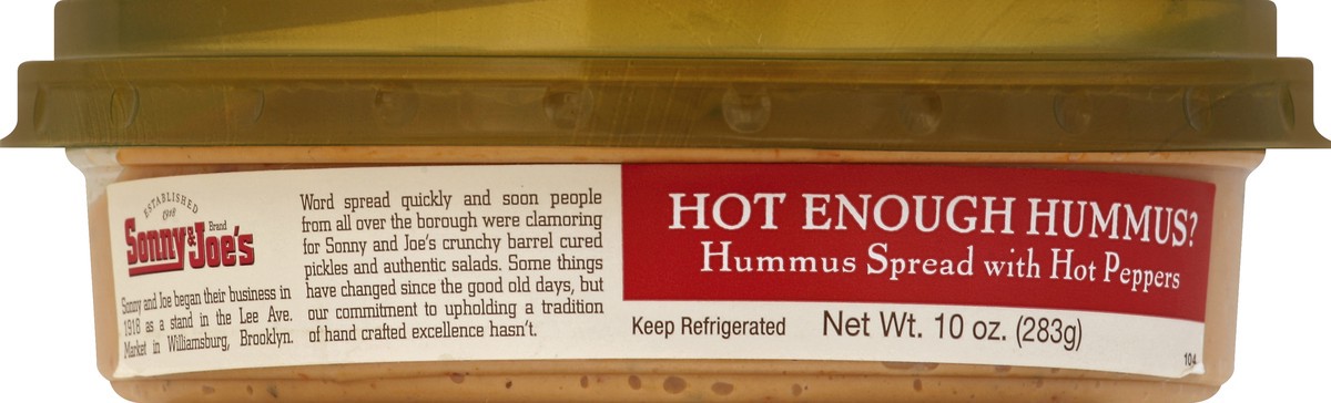 slide 1 of 4, Sonny & Joe's Sonny & Joes Hummus Hot Enough - 10 Oz, 10 oz