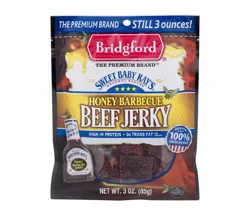 Bridgford Beef Jerky Sweet Baby Rays Honey Barbecue - 3 oz