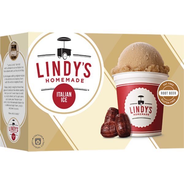 slide 1 of 1, Lindys Rootbeer Italian Ice - 6 ct; 6 fl oz, 6 ct; 6 fl oz