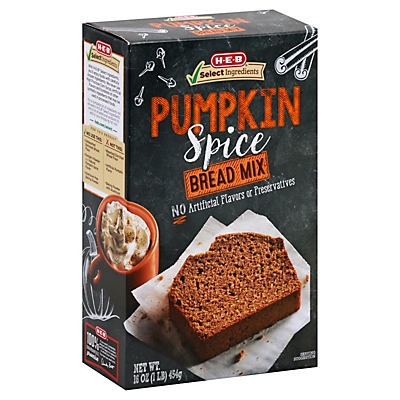 slide 1 of 1, H-E-B Select Ingredients Pumpkin Spice Bread Mix, 16 oz