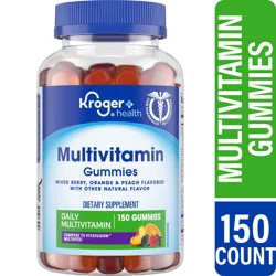 Kroger Multivitamin Gummies Mixed Berry Orange & Peach