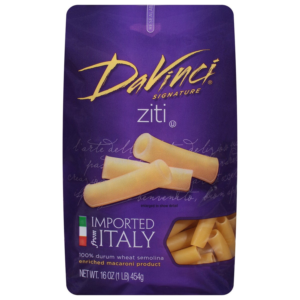 slide 1 of 13, Davinci Pasta Cut Ziti, 16 oz