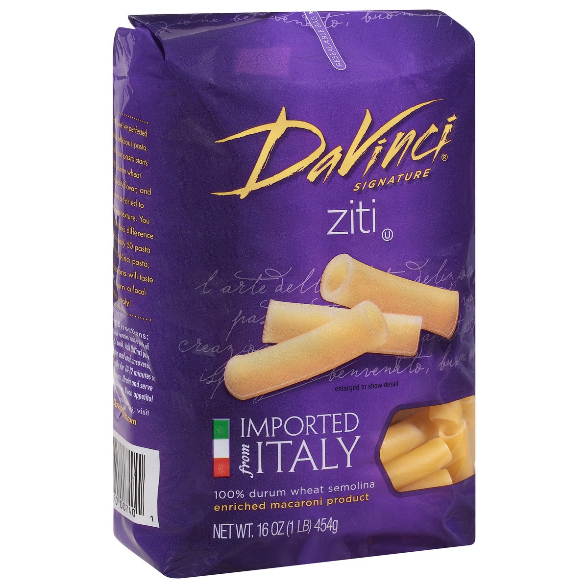 slide 6 of 13, Davinci Pasta Cut Ziti, 16 oz