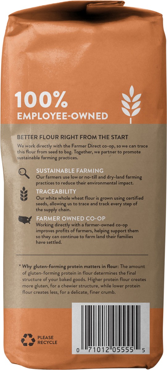 slide 3 of 5, King Arthur Unbleached White Whole Wheat Flour, 5 lb