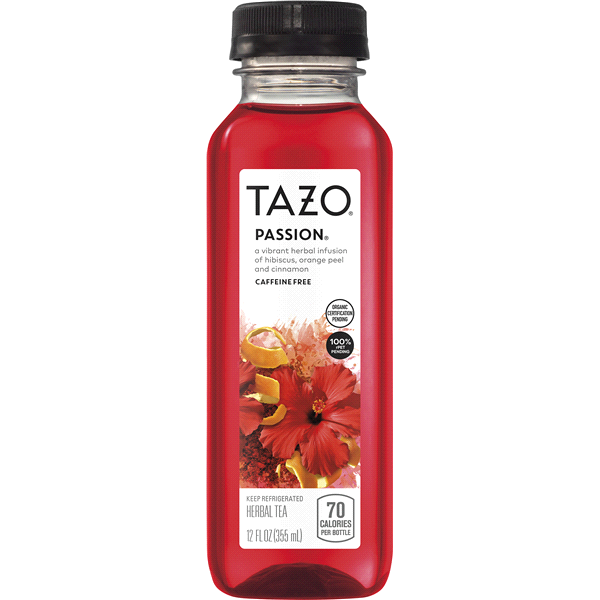 slide 1 of 1, Tazo Organic, Hibiscus Passion Tea, 12 fl oz