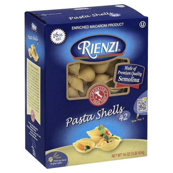 slide 1 of 1, Rienzi Pasta Shells, 16 oz