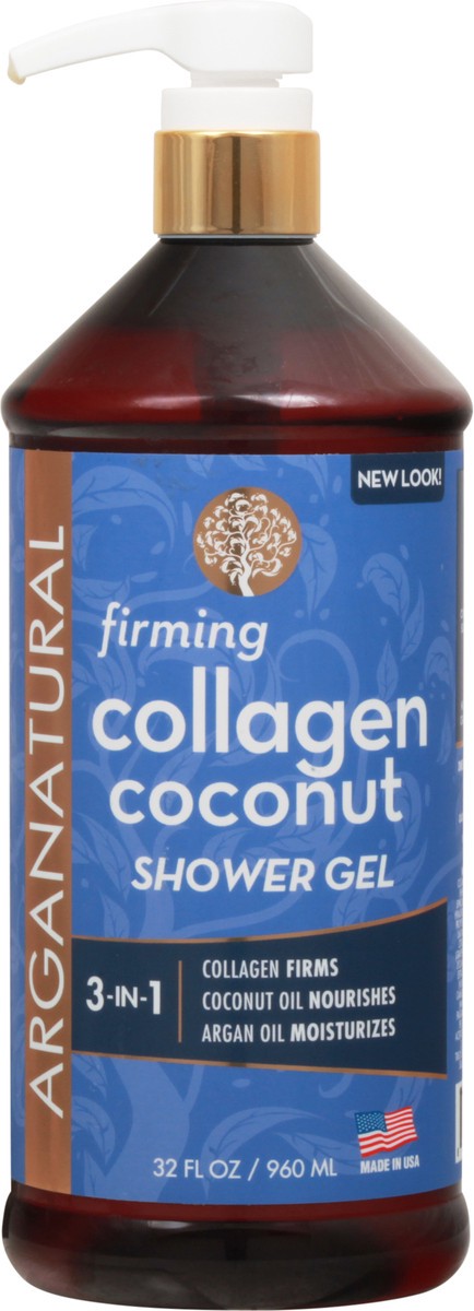 slide 9 of 13, Arganatural Firming 3-In-1 Collagen Coconut Shower Gel 32 fl oz, 32 fl oz