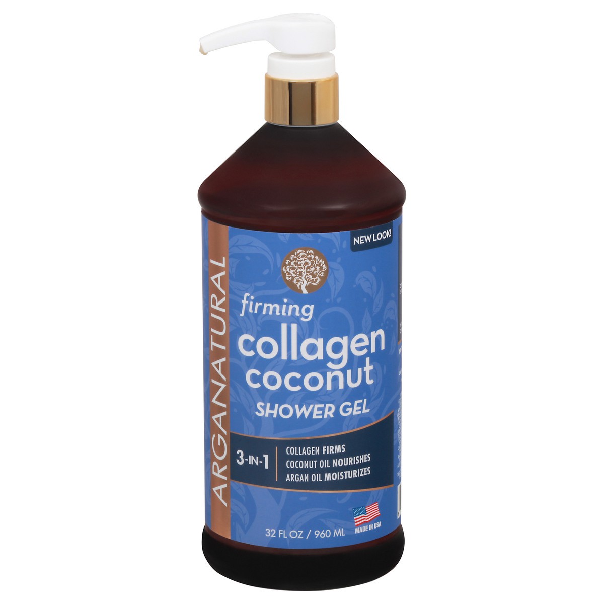 slide 4 of 13, Arganatural Firming 3-In-1 Collagen Coconut Shower Gel 32 fl oz, 32 fl oz