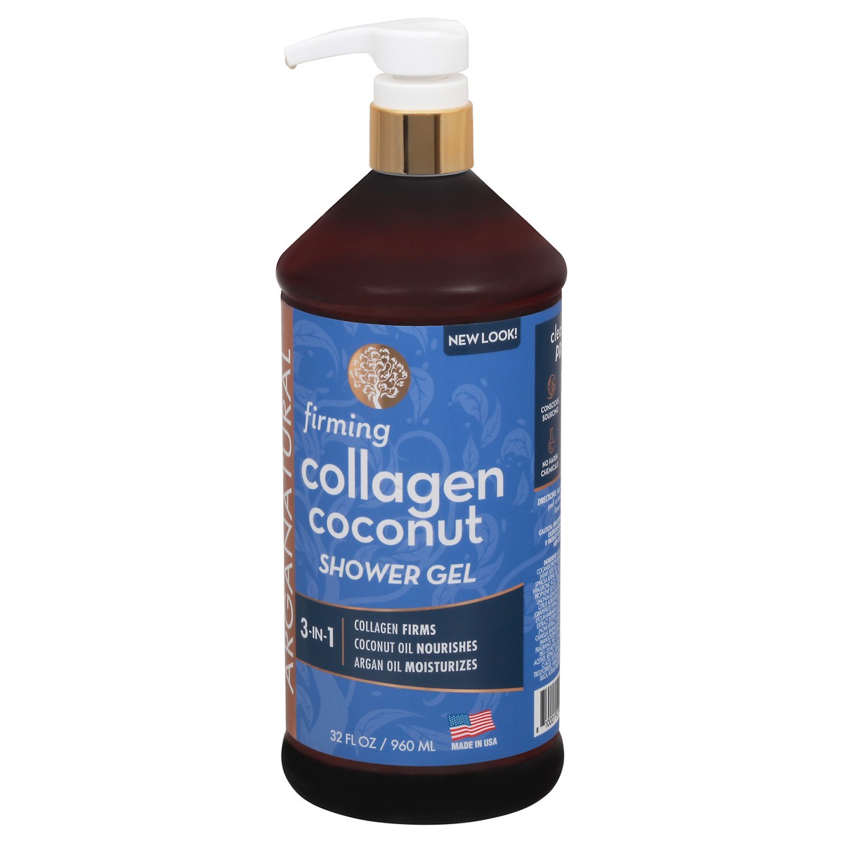 slide 2 of 13, Arganatural Firming 3-In-1 Collagen Coconut Shower Gel 32 fl oz, 32 fl oz