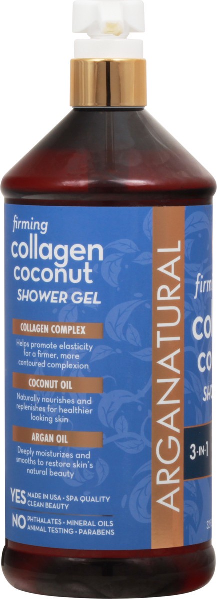 slide 6 of 13, Arganatural Firming 3-In-1 Collagen Coconut Shower Gel 32 fl oz, 32 fl oz