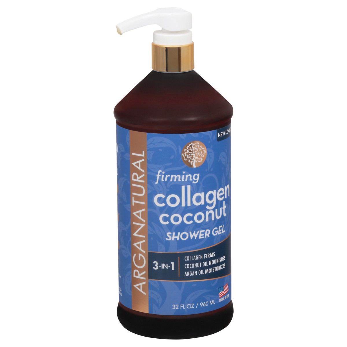 slide 11 of 13, Arganatural Firming 3-In-1 Collagen Coconut Shower Gel 32 fl oz, 32 fl oz