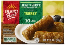 Breakfast Best Heat 'N Serve Turkey Sausage Links