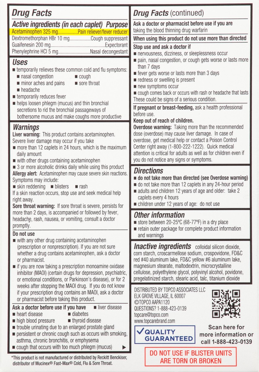 slide 5 of 9, TopCare Mucus Relief Cold Flu Sinus, 20 ct