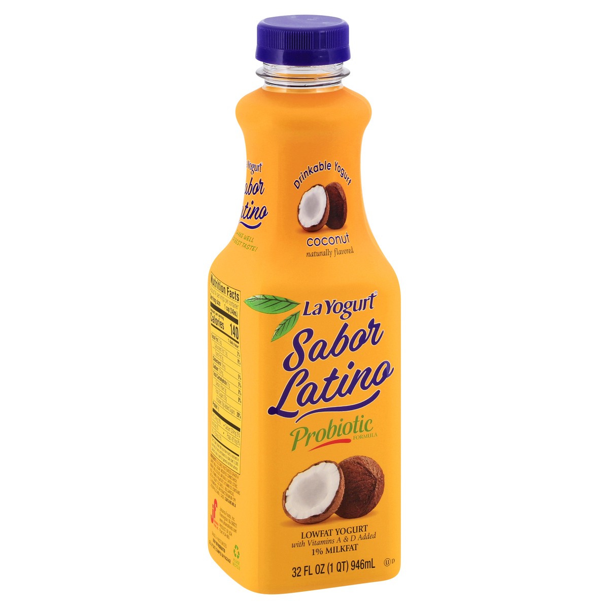 slide 2 of 9, La Yogurt Sabor Latino Lowfat Coconut Drinkable Yogurt - 32 oz, 32 oz