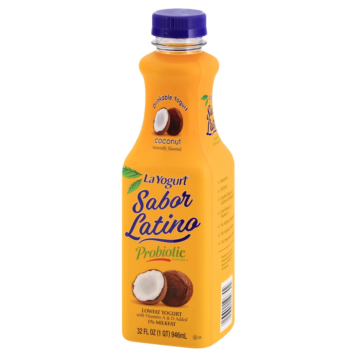 slide 4 of 9, La Yogurt Sabor Latino Lowfat Coconut Drinkable Yogurt - 32 oz, 32 oz