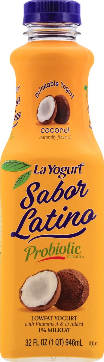 slide 3 of 9, La Yogurt Sabor Latino Lowfat Coconut Drinkable Yogurt - 32 oz, 32 oz