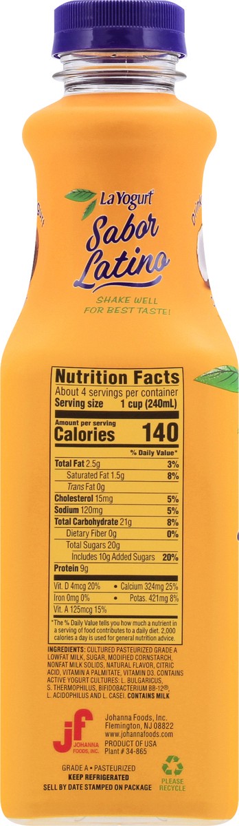 slide 9 of 9, La Yogurt Sabor Latino Lowfat Coconut Drinkable Yogurt - 32 oz, 32 oz
