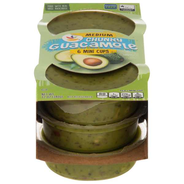 slide 1 of 1, Giant Medium Chunky Guacamole Single Cups - 6 ct, 6 ct; 12 oz