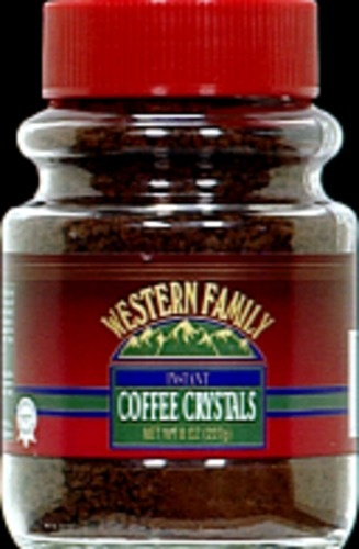 slide 1 of 1, Western Family Instant Coffee Crystals - 8 oz, 8 oz